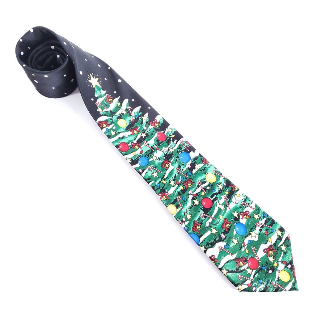 Tie Tales Men Christmas Tree Necktie Multicolor 58.75 x 3.5 - NWT